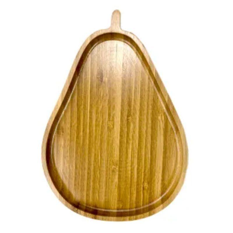 Pear Bamboo Serving Tray - 16.5cm x 23cm - The Base Warehouse