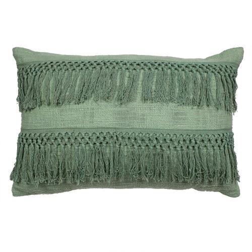 Fern Prefilled Cotton Cushion with Down Fringing - 40cm x 60cm
