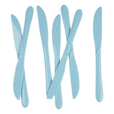Load image into Gallery viewer, 25 Pack Plastic Light Blue Knives - 19cm - The Base Warehouse

