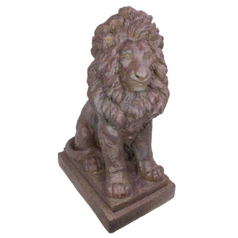 Antique Lion Garden Guardian Statue - 67cm - The Base Warehouse