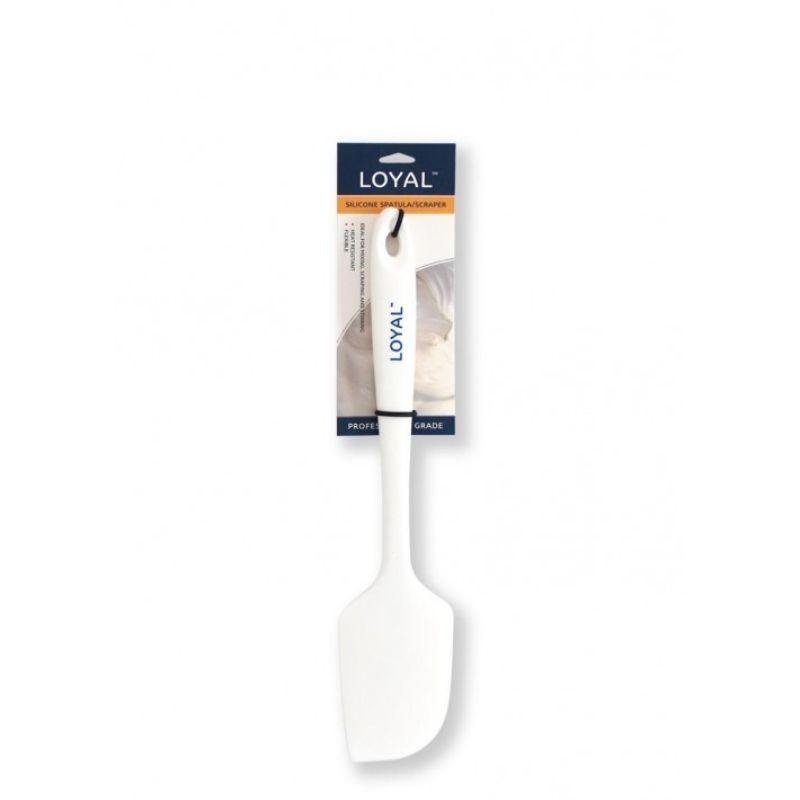 Premium White Silicone Spatula / Scraper - 28cm - The Base Warehouse