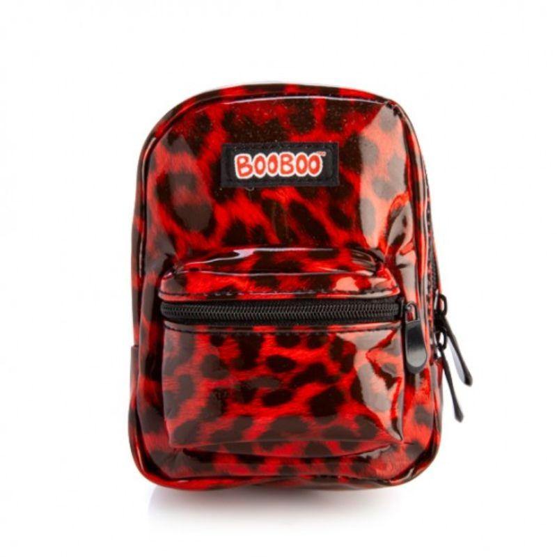 Red Leopard Print BooBoo Mini Backpack - 11cm x 5cm x 15cm - The Base Warehouse