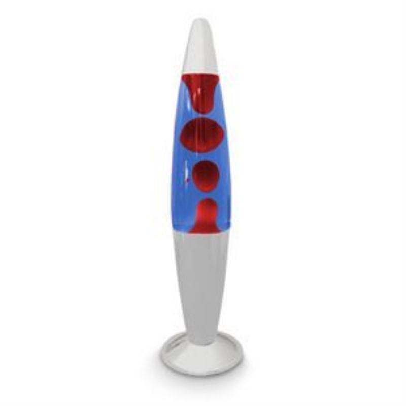 Silver & Blue Water with Red Wax Lava Lamp - 42cm - The Base Warehouse