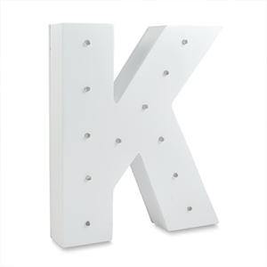 K Letter Alpha Light Up - 20cm x 22cm (2 x AA Batteries required) - The Base Warehouse