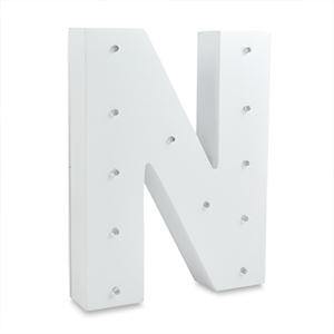 N Letter Alpha Light Up - 20cm x 22cm (2 x AA Batteries required) - The Base Warehouse