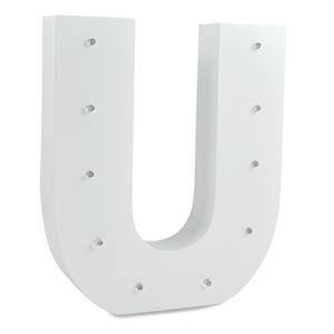 U Letter Alpha Light Up - 20cm x 22cm (2 x AA Batteries required) - The Base Warehouse