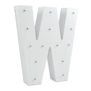 W Letter Alpha Light Up - 20cm x 22cm (2 x AA Batteries required) - The Base Warehouse