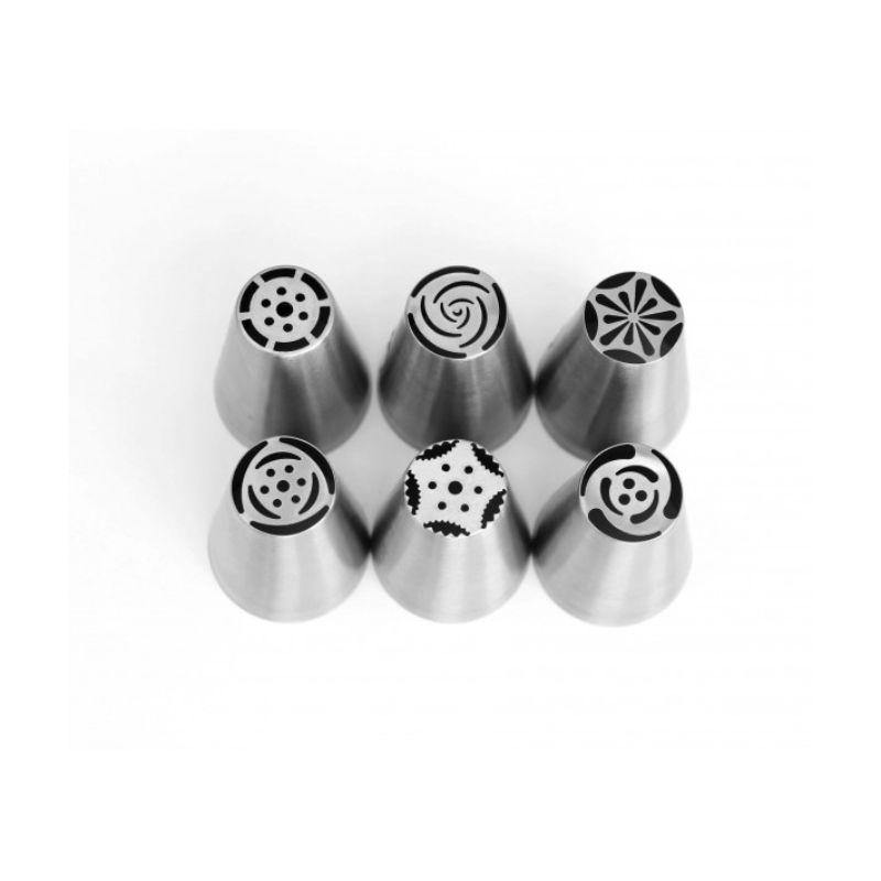 LOYAL 6 Pack Stainless Steel Russian Instant Flower Tips - The Base Warehouse