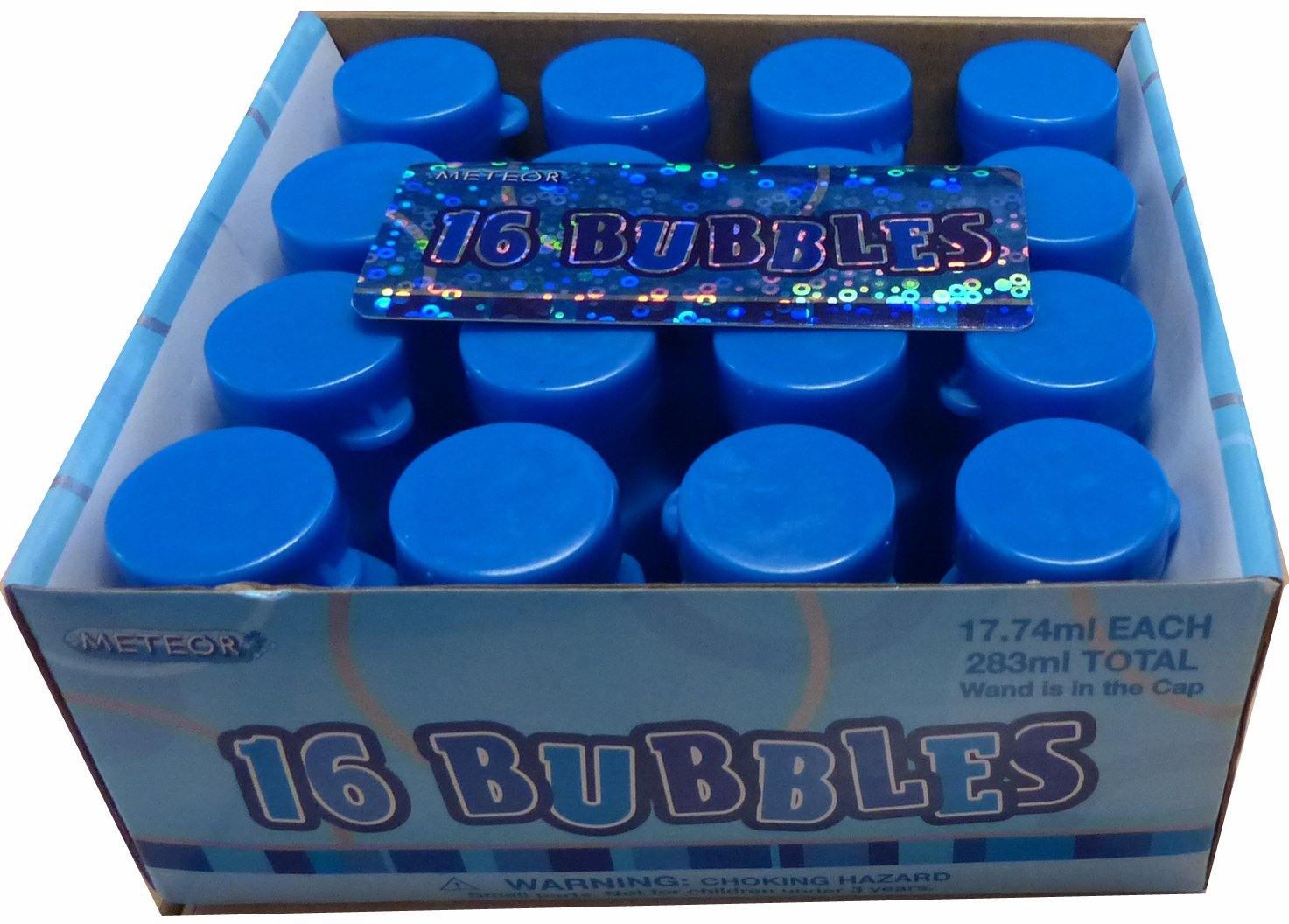 16 Pack Glitz Blue Party Bubbles 17.74ml - The Base Warehouse