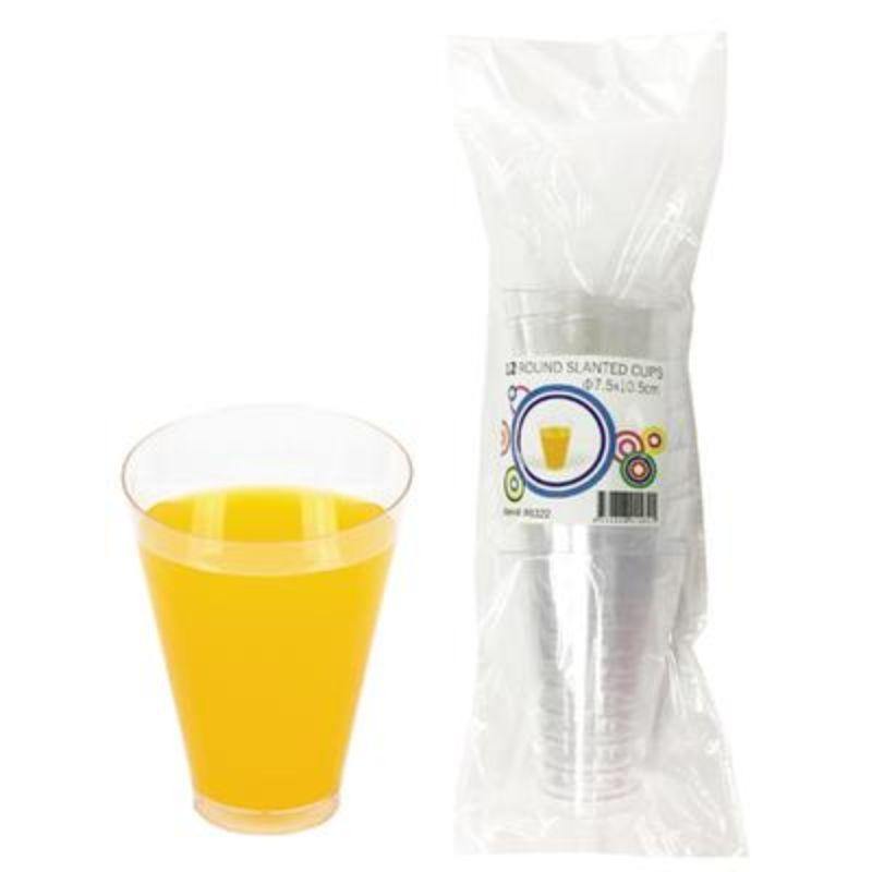 12 Pack Round Slanted Cups - 7.5cm x 10.5cm - The Base Warehouse