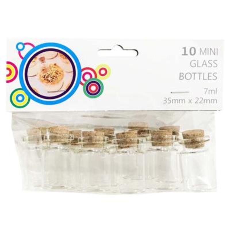 10 Pack Mini Glass Bottles - 7ml - The Base Warehouse