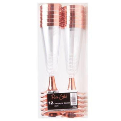 12 Pack Rose Gold Champagne Glass - The Base Warehouse