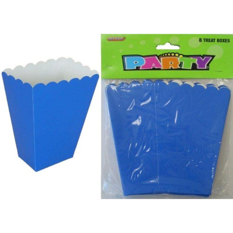 8 Pack Royal Blue Treat Boxes - 14cm x 10cm x 6cm - The Base Warehouse