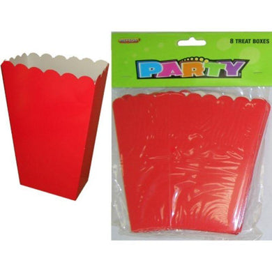 8 Pack Red Treat Boxes - 14cm x 10cm x 6cm - The Base Warehouse