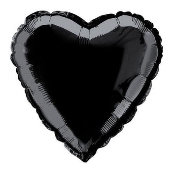 Black Heart Foil Balloon - 45cm - The Base Warehouse