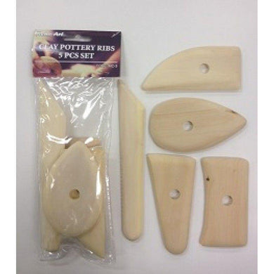 5 Pack Clay Pottery Ribs Set - The Base Warehouse