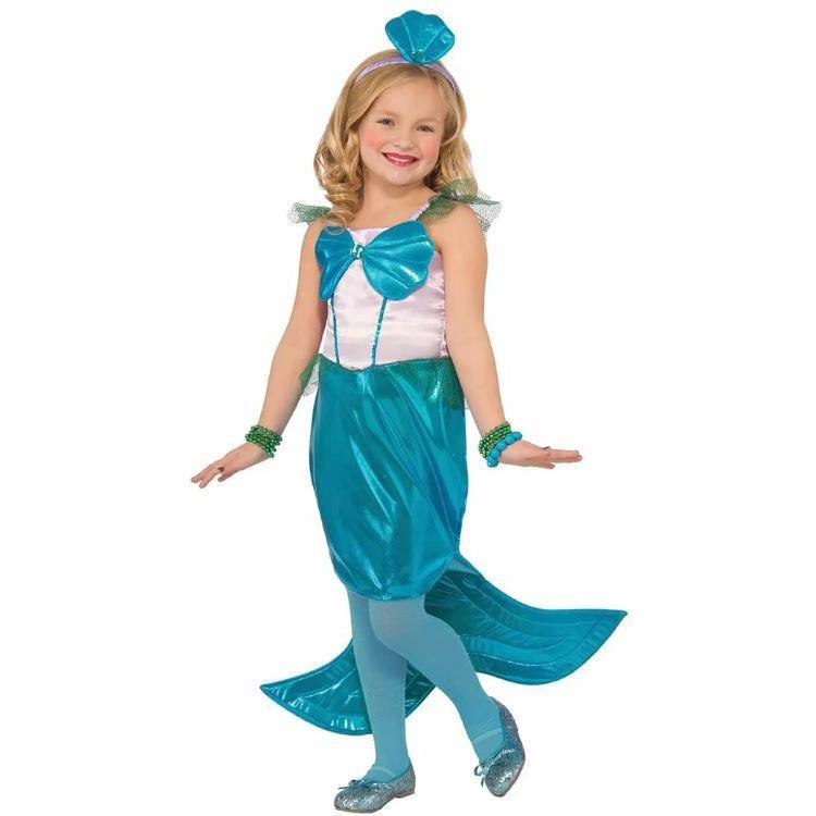 Girls Aqua Mermaid Costume - Medium