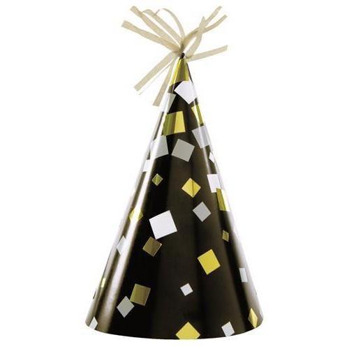 4 Pack New Year Foil Stamped Party Hats - The Base Warehouse