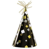 Load image into Gallery viewer, 4 Pack New Year Foil Stamped Party Hats - The Base Warehouse
