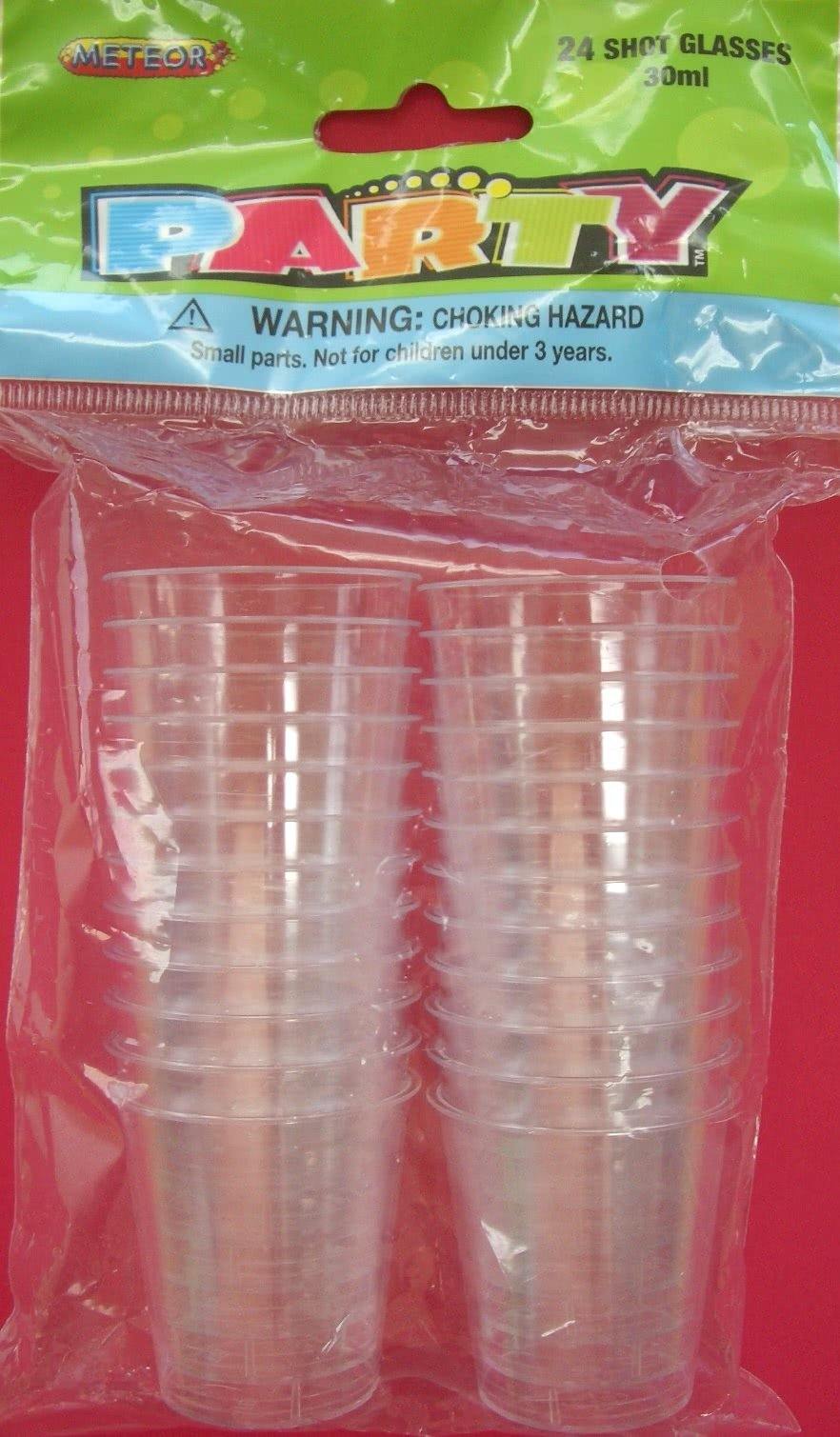 24 Pack Clear Shot Glasses - 30ml - The Base Warehouse