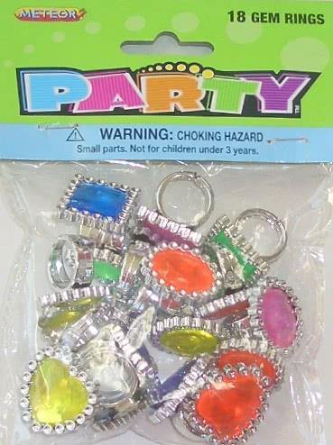 18 Pack Gem Rings - The Base Warehouse
