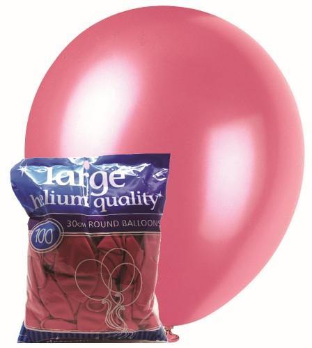 100 Pack Bubblegum Pink Latex Balloons - 30cm - The Base Warehouse