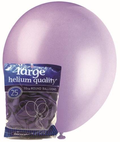 25 Pack Lavender Latex Balloons - 30cm - The Base Warehouse