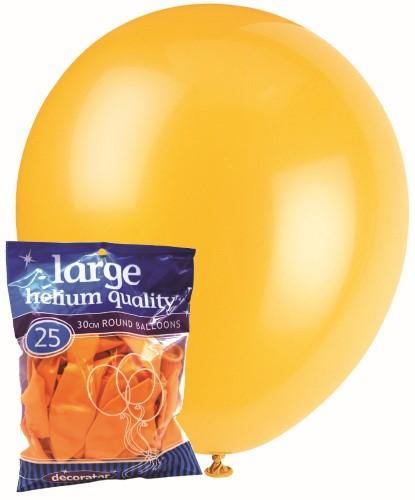 25 Pack Mango Latex Balloons - 30cm - The Base Warehouse
