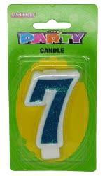 Blue Numeral 7 Candle - The Base Warehouse