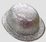 Load image into Gallery viewer, Red Glitter Bowler Hat - The Base Warehouse
