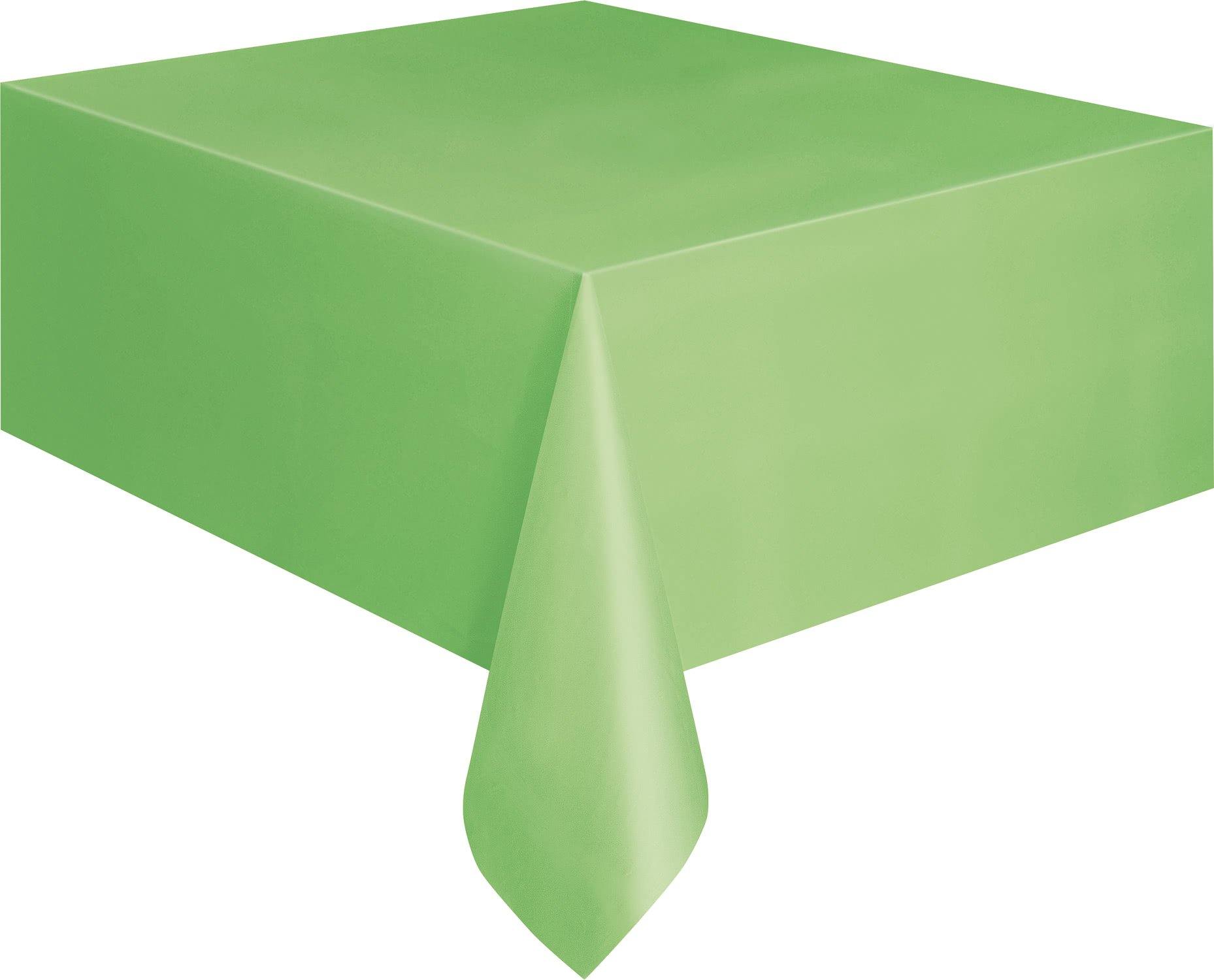 Lime Green Plastic Rectangle Tablecover - 137cm x 274cm - The Base Warehouse