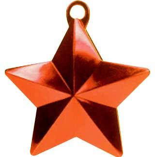 Orange Glitz Star Balloon Weight - The Base Warehouse