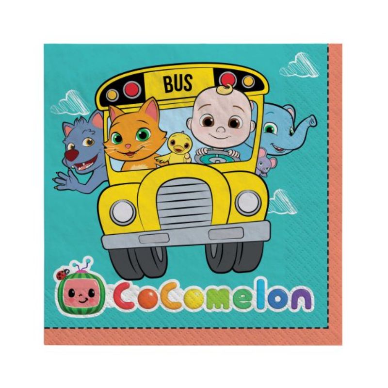 16 Pack Cocomelon Lunch Napkins