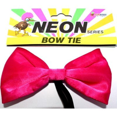 Adult Neon Pink Bowtie - The Base Warehouse