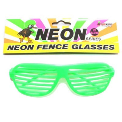 Neon Green Fence Glasses - The Base Warehouse