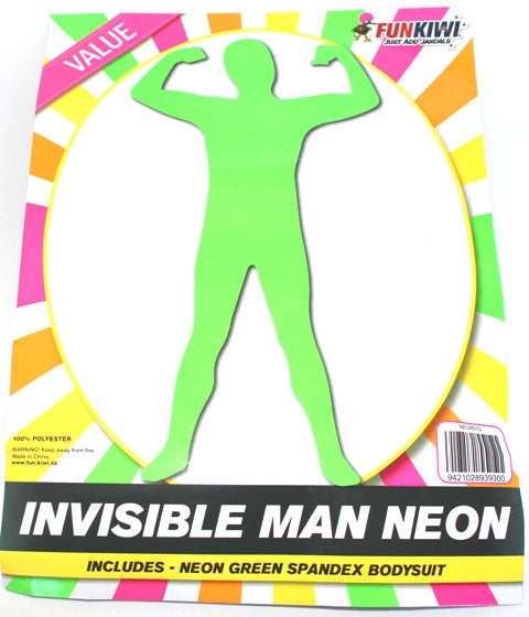 Adults Neon Green Invisible Suit - One Size Fits Most