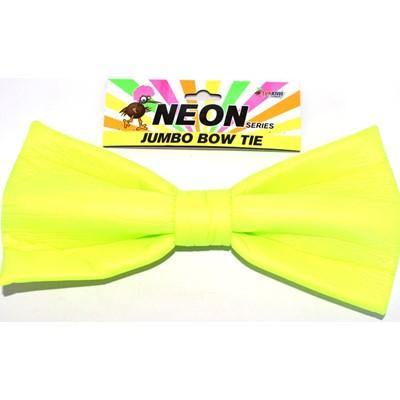 Yellow Neon Jumbo Bow Tie - The Base Warehouse