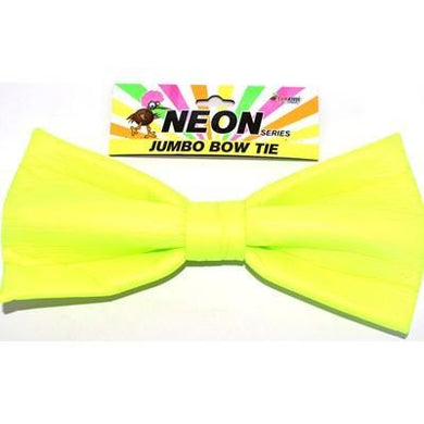 Yellow Neon Jumbo Bow Tie - The Base Warehouse