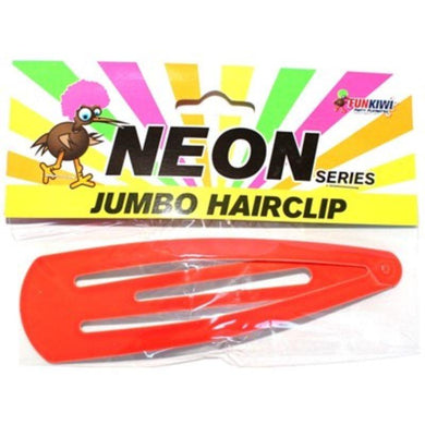 Neon Orange Jumbo Hair Clip - The Base Warehouse