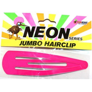 Adult Jumbo Neon Pink Hair Clip - The Base Warehouse