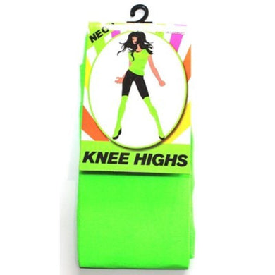 Adult Neon Green Knee High Stockings - The Base Warehouse