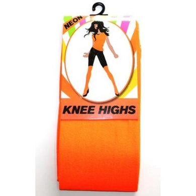 Adult Neon Orange Knee High Stockings - The Base Warehouse