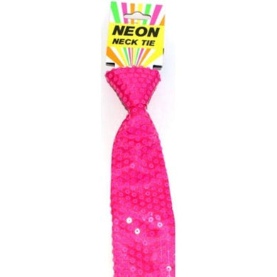 Adult Neon Pink Tie - The Base Warehouse