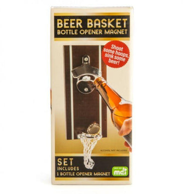 Magnetic Basket Beer Bottle Opener - 9cm x 5.7cm x 20cm - The Base Warehouse