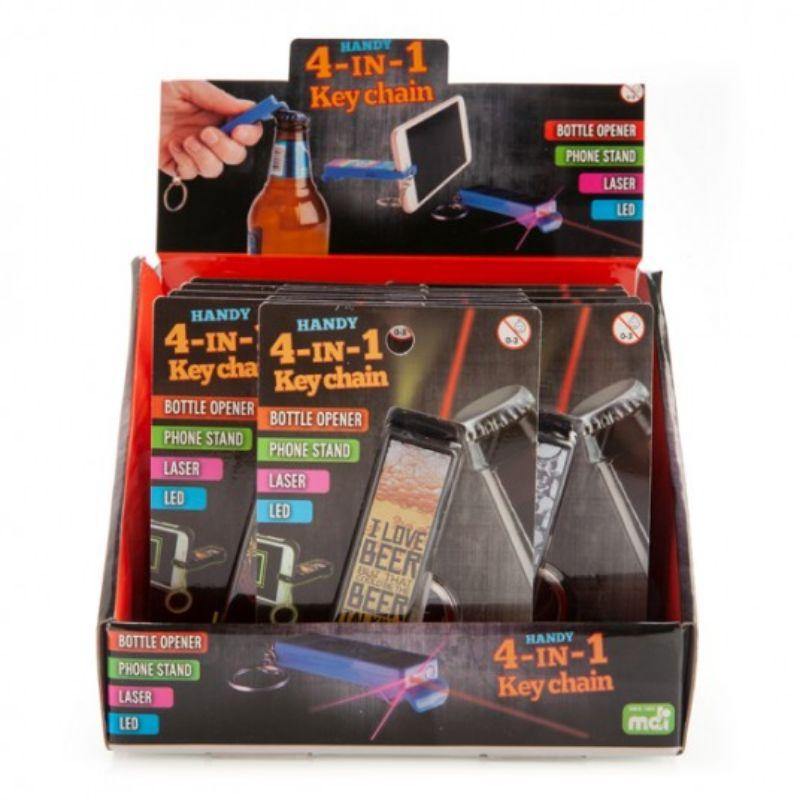 4 in 1 Multi Tool Keyring - 8cm - The Base Warehouse