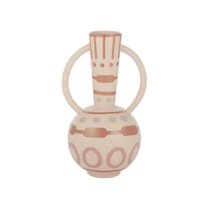 Pink Ida Ceramic Vase - 16.5cm x 28cm - The Base Warehouse