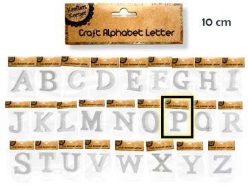 White Alphabet Letter P - 10cm