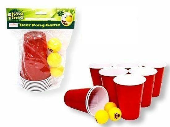 Beer Pong Game Set - 8 Cups & 3 Balls - The Base Warehouse