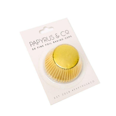 50 Pack Gold Foil Baking Cups - 44mm - The Base Warehouse