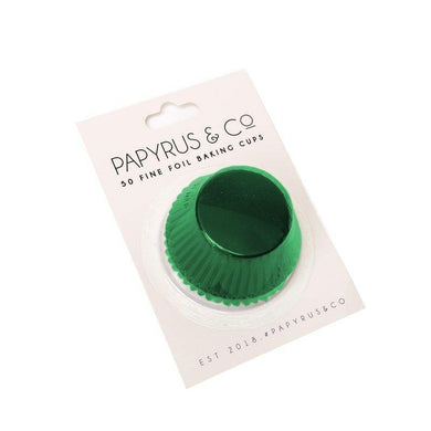 50 Pack Green Foil Baking Cups - 44mm - The Base Warehouse